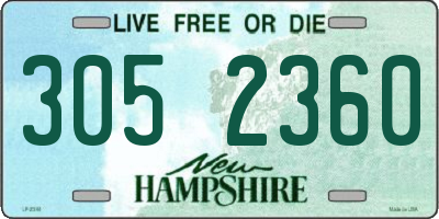 NH license plate 3052360