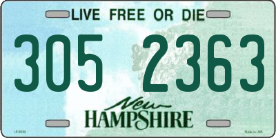 NH license plate 3052363