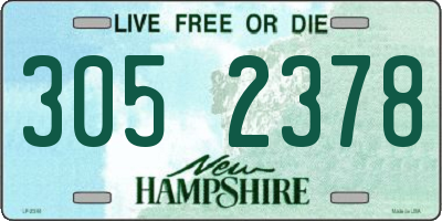 NH license plate 3052378