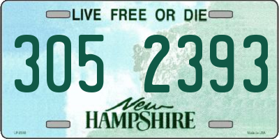 NH license plate 3052393