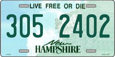 NH license plate 3052402