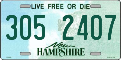 NH license plate 3052407
