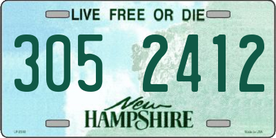 NH license plate 3052412