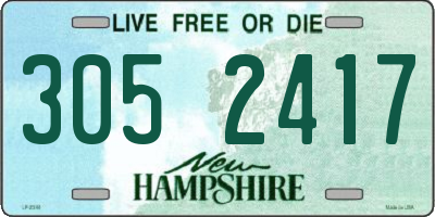 NH license plate 3052417