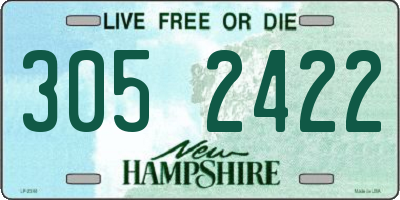 NH license plate 3052422