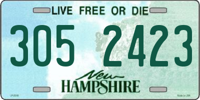 NH license plate 3052423