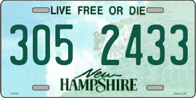 NH license plate 3052433