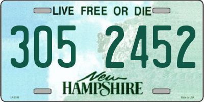 NH license plate 3052452