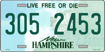 NH license plate 3052453