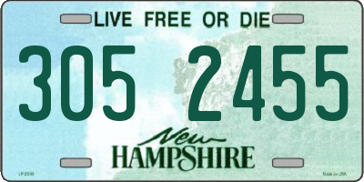 NH license plate 3052455