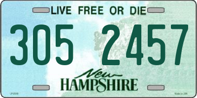 NH license plate 3052457