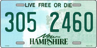 NH license plate 3052460