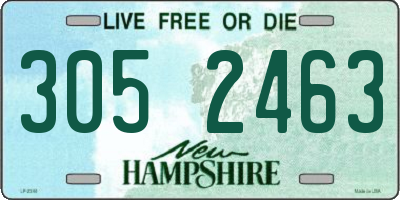 NH license plate 3052463