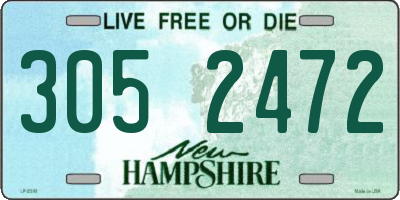 NH license plate 3052472