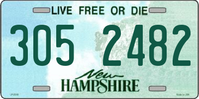NH license plate 3052482