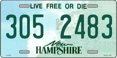 NH license plate 3052483