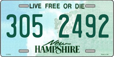 NH license plate 3052492
