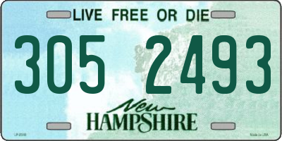 NH license plate 3052493
