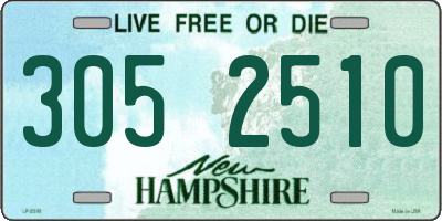 NH license plate 3052510