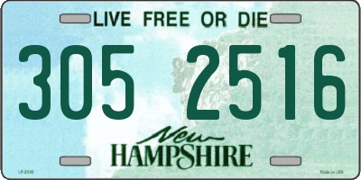 NH license plate 3052516