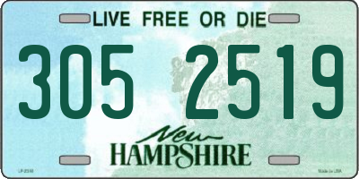NH license plate 3052519