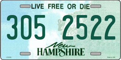 NH license plate 3052522