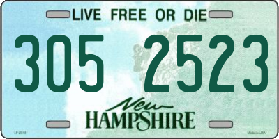 NH license plate 3052523
