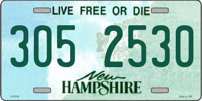 NH license plate 3052530