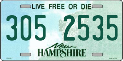 NH license plate 3052535