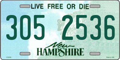 NH license plate 3052536