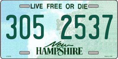 NH license plate 3052537