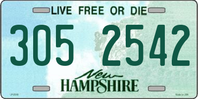 NH license plate 3052542