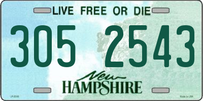 NH license plate 3052543