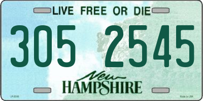 NH license plate 3052545