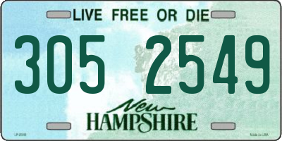 NH license plate 3052549