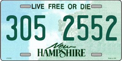 NH license plate 3052552
