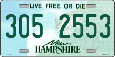 NH license plate 3052553