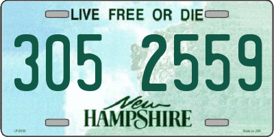 NH license plate 3052559