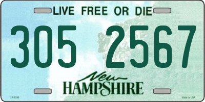 NH license plate 3052567