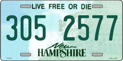 NH license plate 3052577