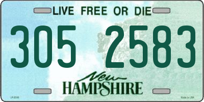 NH license plate 3052583