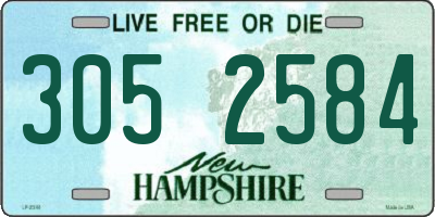 NH license plate 3052584