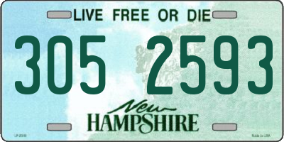 NH license plate 3052593