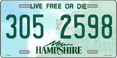 NH license plate 3052598