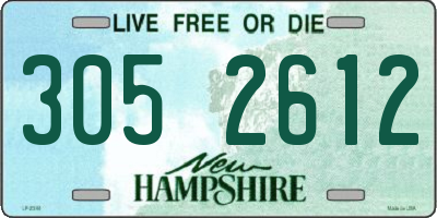 NH license plate 3052612