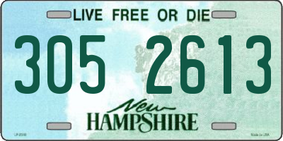NH license plate 3052613