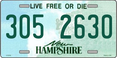 NH license plate 3052630