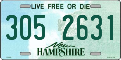 NH license plate 3052631