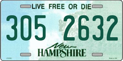 NH license plate 3052632