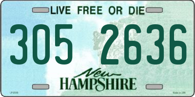 NH license plate 3052636